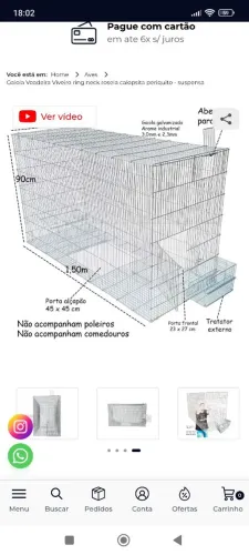 Viveiro para Ring Neck psitacídeos.