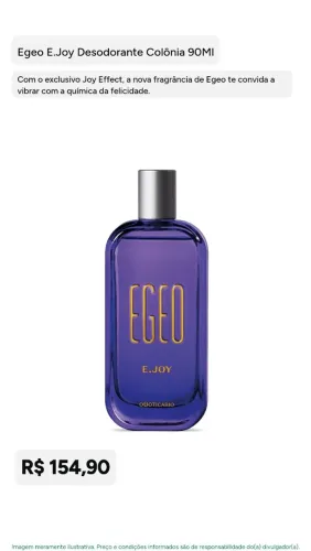 Perfumes da linha Egeo