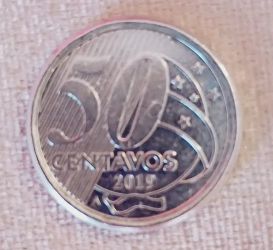 NUMISMÁTICA. Moeda de 0,50, cunhada em 2019, na Holanda, MBC.