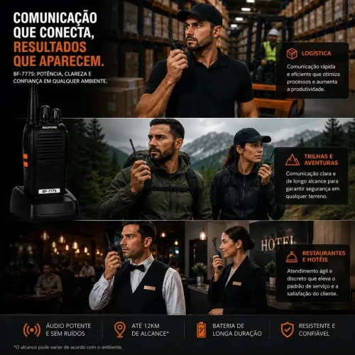 Kit Rádio Comunicador Dual Bf-777s - Baofeng