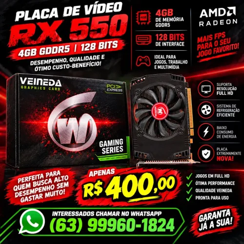 Placa de vídeo Rx 550