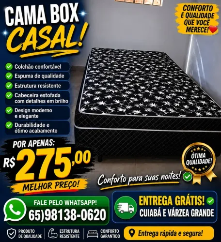 Cama box casal