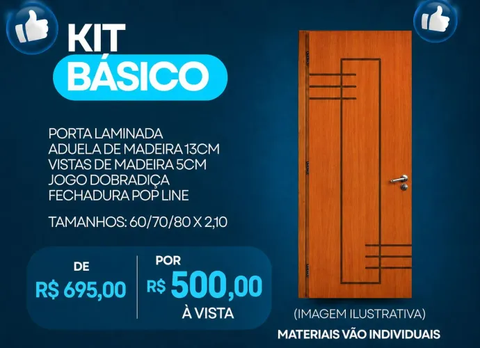 Porta laminada com kit básico