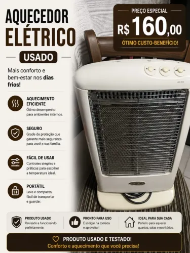 aquecedor 800 a 1200w britânia