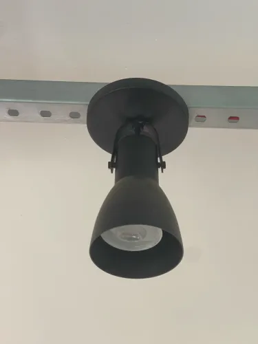 SPOT G SOBREPOR PARA LAMPADA PRETO ILUMINACAO