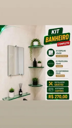 Kit banheiro em blindex 001