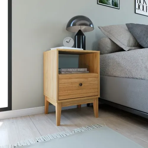 Mesa De Cabeceira Riscado com 1 Gaveta MB 1041