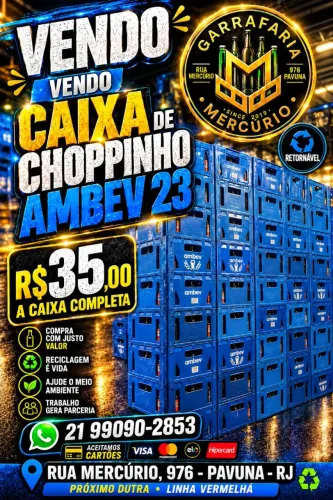 Vendo caixa de choppinho