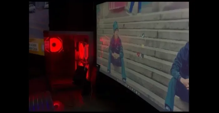 Pc gamer completo com monitor junto com acessório 