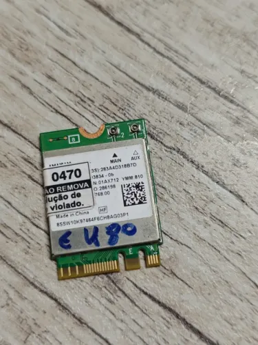 Placa de wi-fi e bluetooth Realtek RTL8822BE para Thinkpad E480 e E490