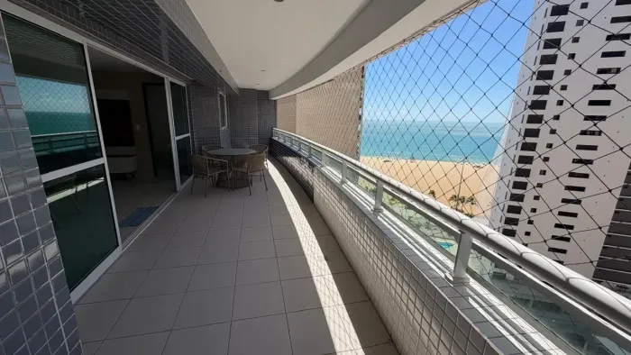 Apartamento para Locação na Beira-Mar | Vista Mar | 3 Suítes | Mobiliado | 2 Vagas - Forta
