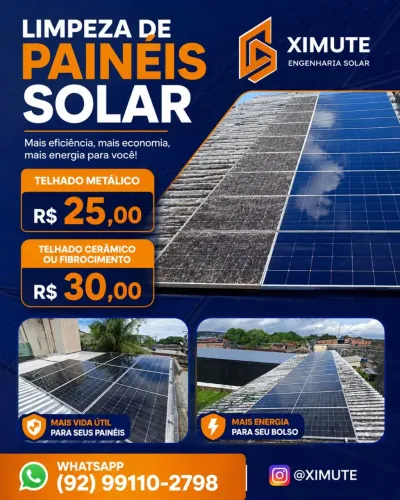 Limpeza de Painel Solar