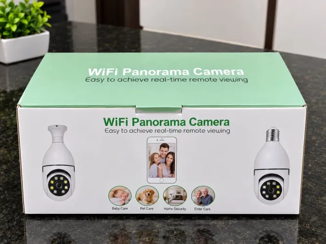 KIT 2 CÂMERAS DE SEGURANÇA WIFI 360° - MODELO LÂMPADA