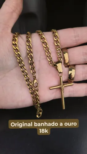 Colar banhado a ouro 18k