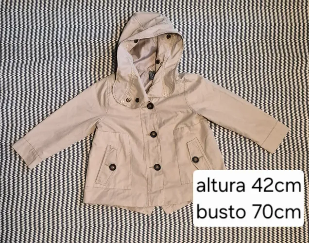 jaqueta infantil kids bege com capuz