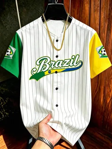 Camisa beisebol Brasil Masculina