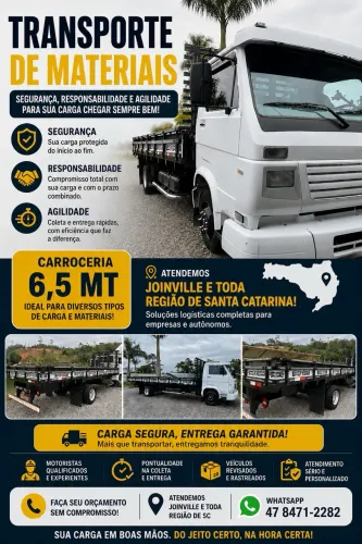 Transporte de Materiais e Cargas | Agilidade e Segurança