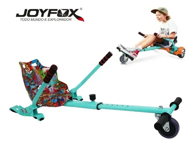 Hoverkart Universal Para Hoverboard 6.5'', 8.5'' E 10'' Joyfox Com Encosto Alto, Ajuste Ce