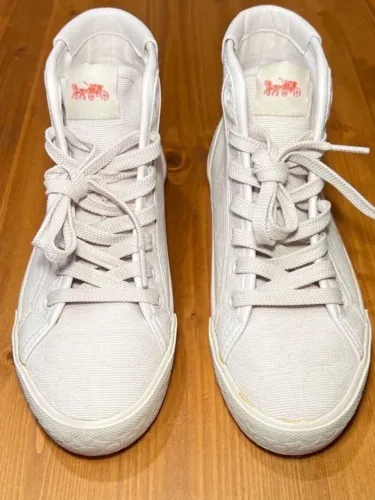tênis coach plataforma canvas branco tam 35 br feminino 100% original