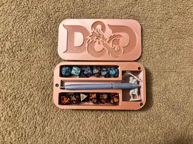 Impressões 3D personalizados - Caixa organizadora para dados RPG