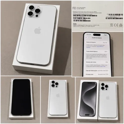 Iphone 15 Pro Max 256gb - Titânio Branco