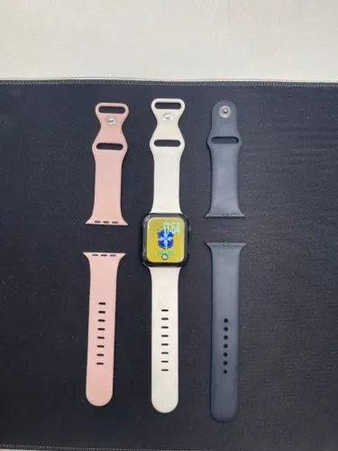 Apple Watch SE 2° Geração Original 44mm Midnight + 2 Pulseiras + Nota Fiscal