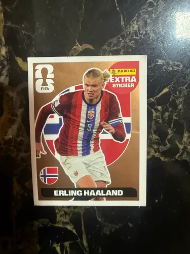 Figurinha copa Erling Haaland extra sticker bronze
