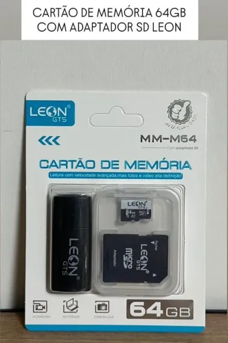 Cartao de memoria 64 Gb Pra camera ou celular  - micro sd com adaptador pendrive
