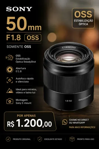 50mm Sony OSS ESTABILIZADA 1.8