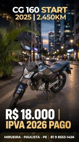 Vende logo start 160 cg com 2.450 km *