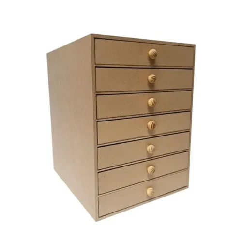 Gaveteiro Organizador De Mesa Em Mdf 7 Gavetas Documentos A4