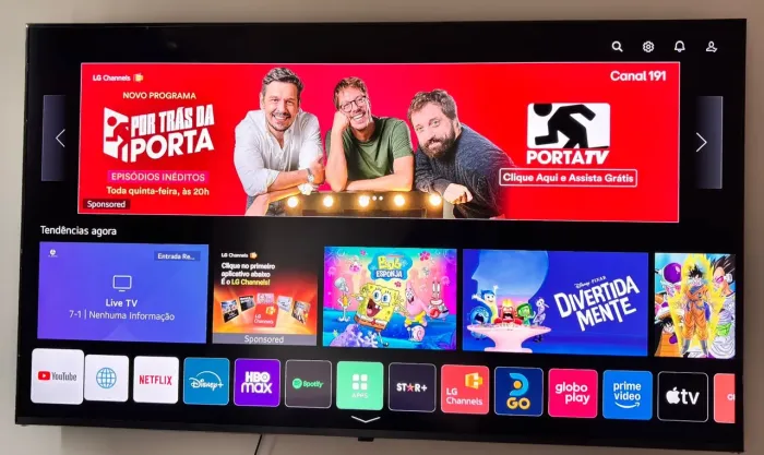 tv grande top smart 50 4k lg zero defeito perfeita 1450 preço final