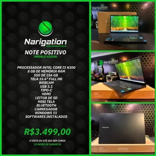 Notebook Positivo Vision Intel Core I3 8gb RAM SSD 256gb