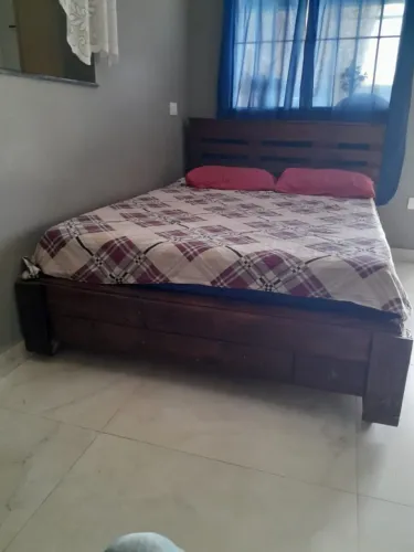 Cama de palletes e colchão