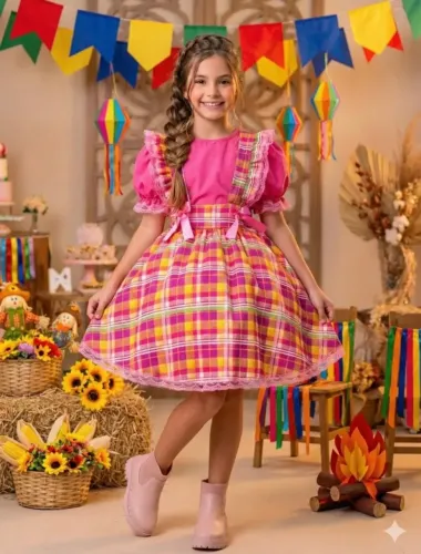 Vestido festa junina tamanho 14/16