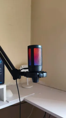 Microfone fifine A6V RGB + Braço articulado