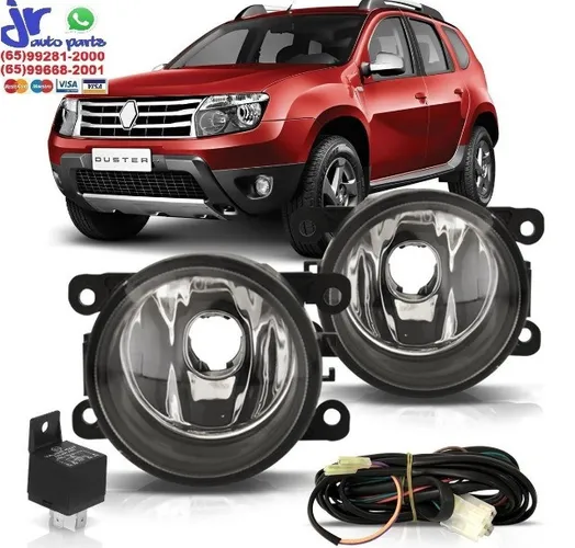 Kit Farol de Milha Duster 2011 2012 2013 2014 2015 Auxiliar Neblina