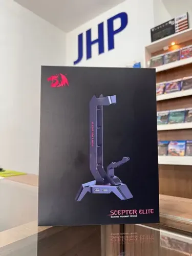 Suporte para Headset Redragon Scepter Elite RGB Gamer | Parcela Sem Juros | Loja Curitiba