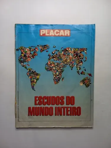 Album Figurinhas Placar Escudos do Mundo Inteiro 951 Completo Editora Abril 1988