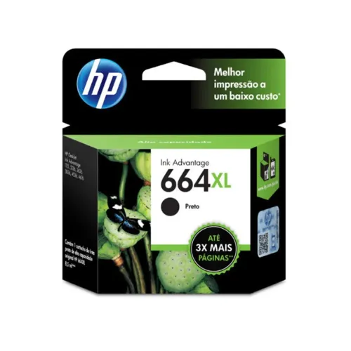 Cartucho de tinta HP 664XL Preto Original 8,5 ML