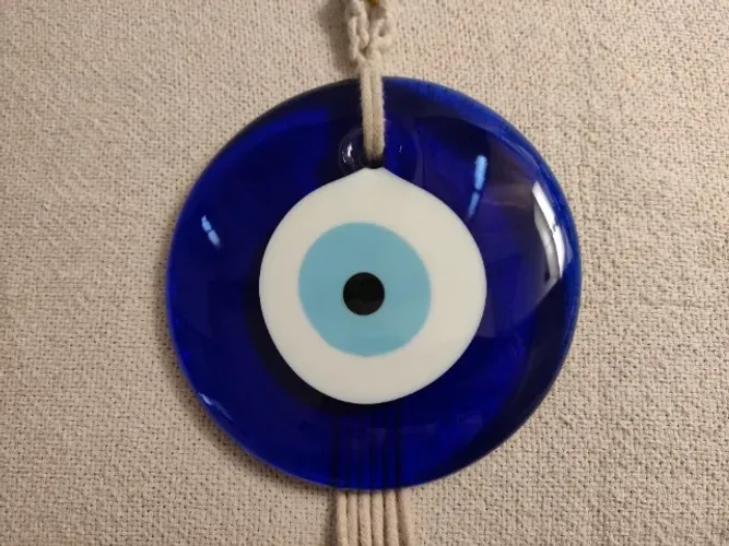 Olho Grego para Pendurar com Macramê e Miçangas