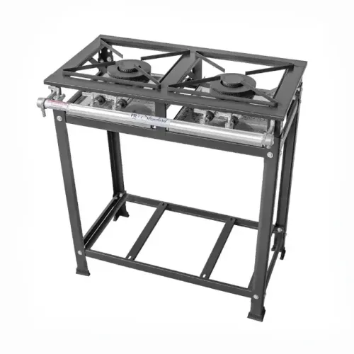 Fogão Industrial 2 Bocas Duplas Standard Baixa Pressão Grelhas Aço P5 MR Fogões