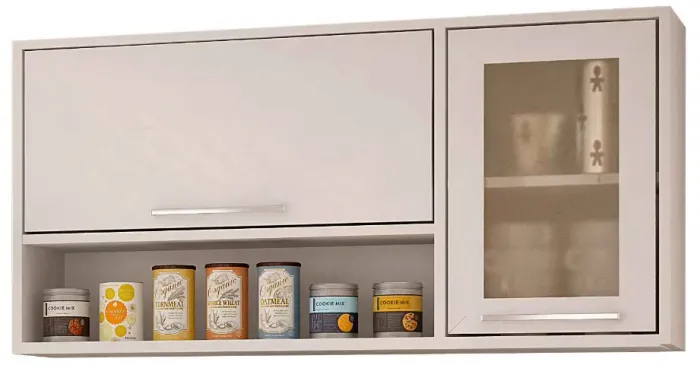 Aereo Basculante Cozinha Paris 1.20m Reflecta Branco Até 12x - Frete Grátis