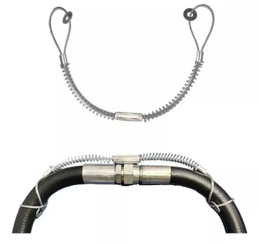 CABO DE SEGURANCA ANTI-CHICOTEAMENTO PARA MANGUEIRA COMP. 50 CM 1/8" ACO INOX 316