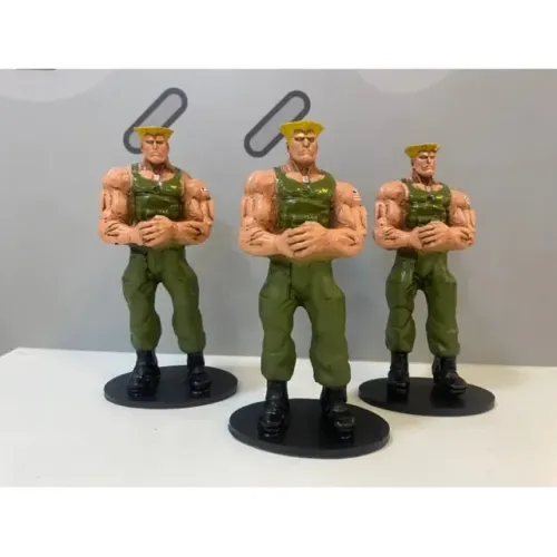 Boneco Guile Street Fighter Action Figure Miniatura em Resina