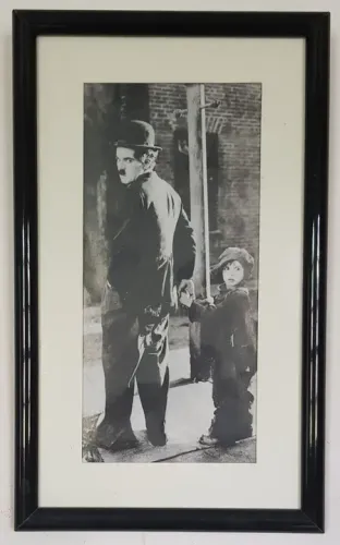 Quadro Gravura O Garoto 33,5 X 20,5 cm Charles Chaplin