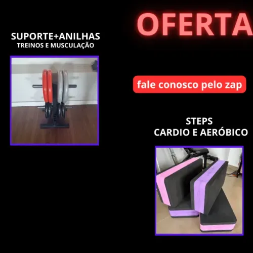 Acessórios fitness- equipamentos, halteres, anilhas e mais