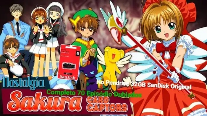 Pen Drive Sakura Card Captors 70 Episódios Dublados 