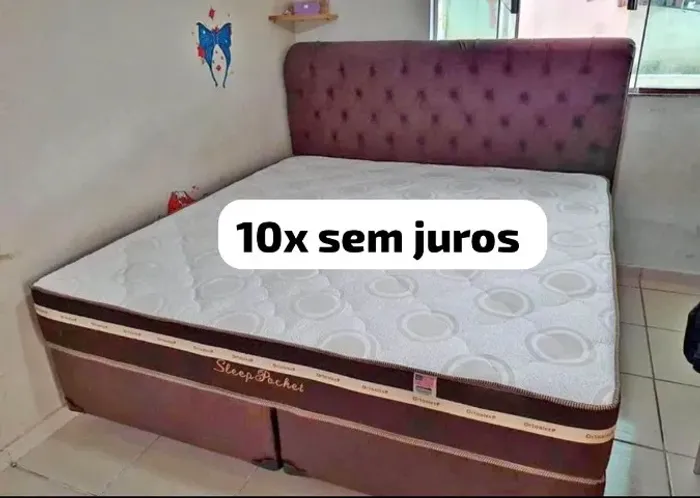 Cama box super king (colchão e base) novo