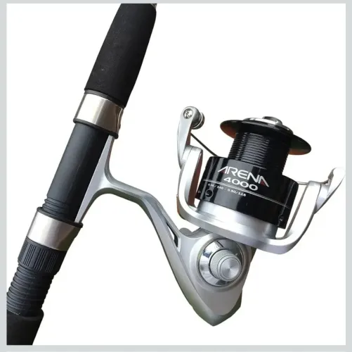 Carretel Molinete Arena 4000 + Vara de Pesca Maruri 1,80m